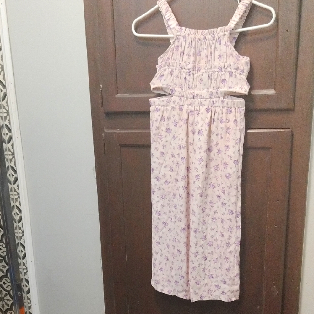 Zara Light Pink Floral Kids Romper